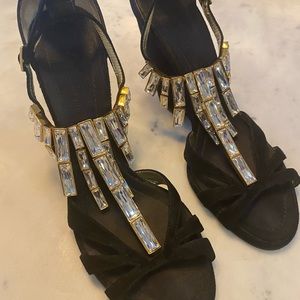 $1,795 RARE Guiseppe Zanotti  Crystal Wedge 38